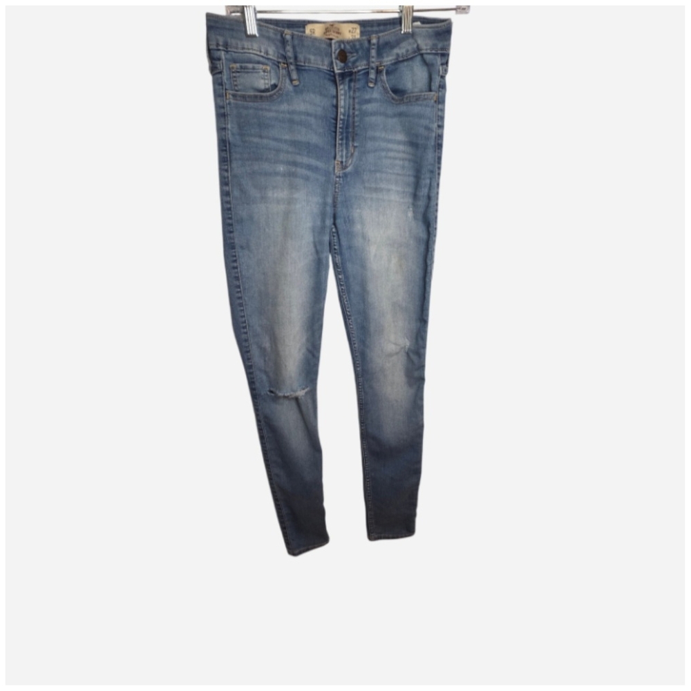 Hollister  Womens Destressed Super Skinny High Rise Jeans    Size W 27/ L31
